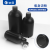 垒固 HDPE塑料圆瓶带刻度试剂瓶带内盖分装瓶 白色小口500ml（5个）