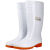 定制大码白色雨鞋厂工作雨靴防滑卫生靴防油加绒加棉保暖水鞋 507高筒白色 标准码 46