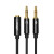 绿联（UGREEN）耳机麦克风二合一转接线3.5mm手机耳机音频一分二分线器笔记本耳机耳麦转换 黑色(20898)