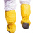 液体定制防滑防防护碱化学品鞋套靴套危化品PVC耐酸防化防水车间 黄色10双 均码