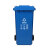 户外分类垃圾桶240L120升80升小区公共场合商用环卫挂车桶 苏州版/带轮/100升绿色可回收