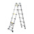 定制适用铝合金多功能伸缩梯子折叠梯人字梯升降收缩工程梯小楼梯 德标两用梯2.3+2.3可变4米6