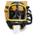 黄色Cosmo全面罩化工农药防毒面具 全面罩+G100滤毒盒1对 防有机蒸汽