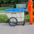 400L保洁车手推塑料环卫垃圾车大号户外垃圾桶市政物业垃圾清运车 定制 蓝白色(整车)