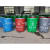 定制铁垃圾桶360L环卫专用挂车桶户外铁垃圾箱环卫市政大圆创意 1.8加厚款蓝色带盖桶