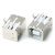 绎威格插板式USB母座BF90外壳壳铁内铜流电USB接口器电源插头BF90度白胶铁-YWG-BF1（50个）