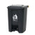脚踏商用80L加厚垃圾箱垃圾桶大号环卫50L厨房清洁塑料工业  乐贝 蓝色(可回收垃圾)
