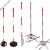 警戒带立杆 警戒带立杆警戒桩电力安围网支架不锈钢伞式 插式支架 不锈钢杆
