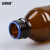 安赛瑞 蓝盖丝口试剂瓶（2个装）实验室螺口密封瓶试剂瓶螺纹带刻度丝口玻璃瓶大口瓶 棕色 250ml 600643