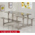 学校食堂连体餐桌 工厂员工餐厅不锈钢餐桌椅4人6人8人餐桌椅组合 8人位防火板 铁支架