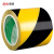 肃羽 PVC安全警示胶带 地板胶带斑马线胶带 应急处理地面标识警戒线 黄黑色10cm款