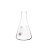 用于化学实验室工厂学校加厚耐高温高硼硅玻璃小口直口带刻度线烧杯三角烧瓶锥形瓶 小口100ml