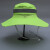 环卫工人帽夏季遮阳防晒帽物业保洁清洁工太阳帽系绳大帽檐圆盆帽 荧光绿 可调节