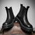 AT安崉马丁靴男款春季皮鞋英伦风复古黑色工装靴子男士高帮作战机车 黑色 39 标准运动码