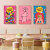 奶茶店装饰画KimHyeonJu韩国卡通ins风插画咖啡店轻食店墙面挂画 K0118316 30*40（送配件包）黑色（其他框
