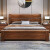 江南柳絮新中式2米2.2米全实木床大床三人加大床现代简约1.8米双人床1.5m 气压高箱床+棕垫+1个床头柜 1.8*2.0米