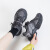 上海回力女鞋老爹鞋女2024年新款跑步鞋女式休闲运动鞋子 深灰色 35