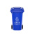 户外分类垃圾桶大容量商用带盖室外物业环卫桶大号240L升 80升加厚[绿色]厨余垃圾