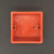 阻燃PVC86型H37mm浅接线盒开关插座暗盒工程家装用矮底盒 86HS40(红色)浅线盒40只