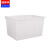 盛美特加厚塑料水箱长方形无盖蓄水储物箱养鱼方桶 140L白色