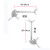 定制适用1米1.5米 2米3米圆管投影吊架投影仪吊装支架投影支架伸缩架 2米白色