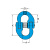 台湾YOKE原装进口蝴蝶扣G100级X-015-13连接扣锻造合金钢连接环 蓝色 6.7T 48