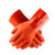 博尔格508耐油浸塑手套PVC浸胶耐弱酸碱防滑防水（ND）耐磨工业防护手套 深红色
