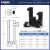 光学接杆支架光学实验立柱不锈钢接杆直径12.7mm支撑架光学升降杆支座精密可调升降高度调节器 ZGW-05-4高度101.6mm（不带底座）