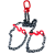定制适用锰钢起重链条吊索具转脖钩欧姆环捆绑吊卸钢筋钢管专用吊 欧姆环8吨