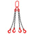起重链条吊索具G80锰钢吊钩吊环挂钩组合铁链吊具大全可定制 4吨-1.5米2腿