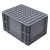 威佳欧标EU箱汽配周转箱加厚收纳箱零件盒塑料物流运输箱 灰色600*400*170mm