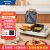 松下（Panasonic）家用多功能小型早餐机 早餐华夫饼机 松饼机 电饼铛三明治面包机 煎蛋NF-HW1 NF-MS01WSQ 米白色