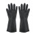 春洋45/60cm耐酸碱工业手套橡胶手套加厚黑白加长防水腐蚀实验化 黑色60cm1双 XL