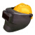 高空安全帽式电焊面罩劳保防护脸部头戴式太阳能自动变光氧弧焊烧 单独插槽面罩
