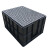 京度 防静电周转箱615*425*155mm 电子元件盒EDS物料盒黑色塑料箱