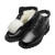 星工（XINGONG）羊毛靴子 防寒保暖加绒皮鞋 男士短靴棉鞋 黑色 38码