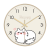 Tazxin静音挂钟客厅书房卧室挂墙上简约通用可爱创意卡通钟表儿童时钟表 大白猫【金框金针】 35cm