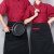 易美丽诺 LCF0702 夏季厨师服套装饭店厨房食堂短袖工作服 黑色红边短袖+围裙+帽子 M