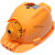 太阳能带双风扇的安全帽子夏季工地施工国标男领导加厚可充电头盔 黄色9000mA双风扇带头灯