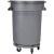 清洁圆形垃圾桶大号大容量商用带轮子户外环卫餐饮厨房泔水桶 60L超宝方形垃圾桶 四轮转向