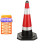 橡胶雪糕筒路障警示红白反光路锥形桶隔离墩道路施工高速路安全分 带环高75cm5斤