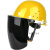 电焊防护罩安全帽面罩焊工防护面罩防烤护全脸焊帽头戴式面具工业品 zx单独屏透明