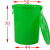 垃圾桶圆形加厚大号带盖厨余易腐垃圾分类绿色熟胶圆筒商用过滤大 160K绿色有盖