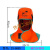 HKNA火狐狸23-6690电焊帽阻燃焊工帽防烫 23-6680z焊接披肩头套 236690橘红色常规码