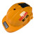 德力西国标帽内置风扇带太阳能的空调工地制冷帽子充电头盔电 黄色 太阳能双风扇(工作时长80小时)