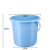 手提塑料大号水桶加厚储水用桶学生用洗澡带盖洗衣小圆桶 光滑款蓝色23cm