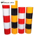警示桩反光膜交通防撞柱反光贴纸PET电线杆安全隔离标识膜 红白60cm高三红两白 一米价格10米以上