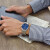 ONLY手表 光动能大三针舒博钛防水复古休闲商务男士正装腕表 蓝盘 ar4000-63l
