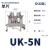 OLKWL（瓦力）UK接线端子4平方铜线C45导轨式组合端子排灰色阻燃纯铜一进一出电压端子 UK-5N