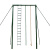 力享达 室外体能爬绳爬杆爬软梯三位合一训练器材 爬杆规格高8米宽4米 140管 （含安装）